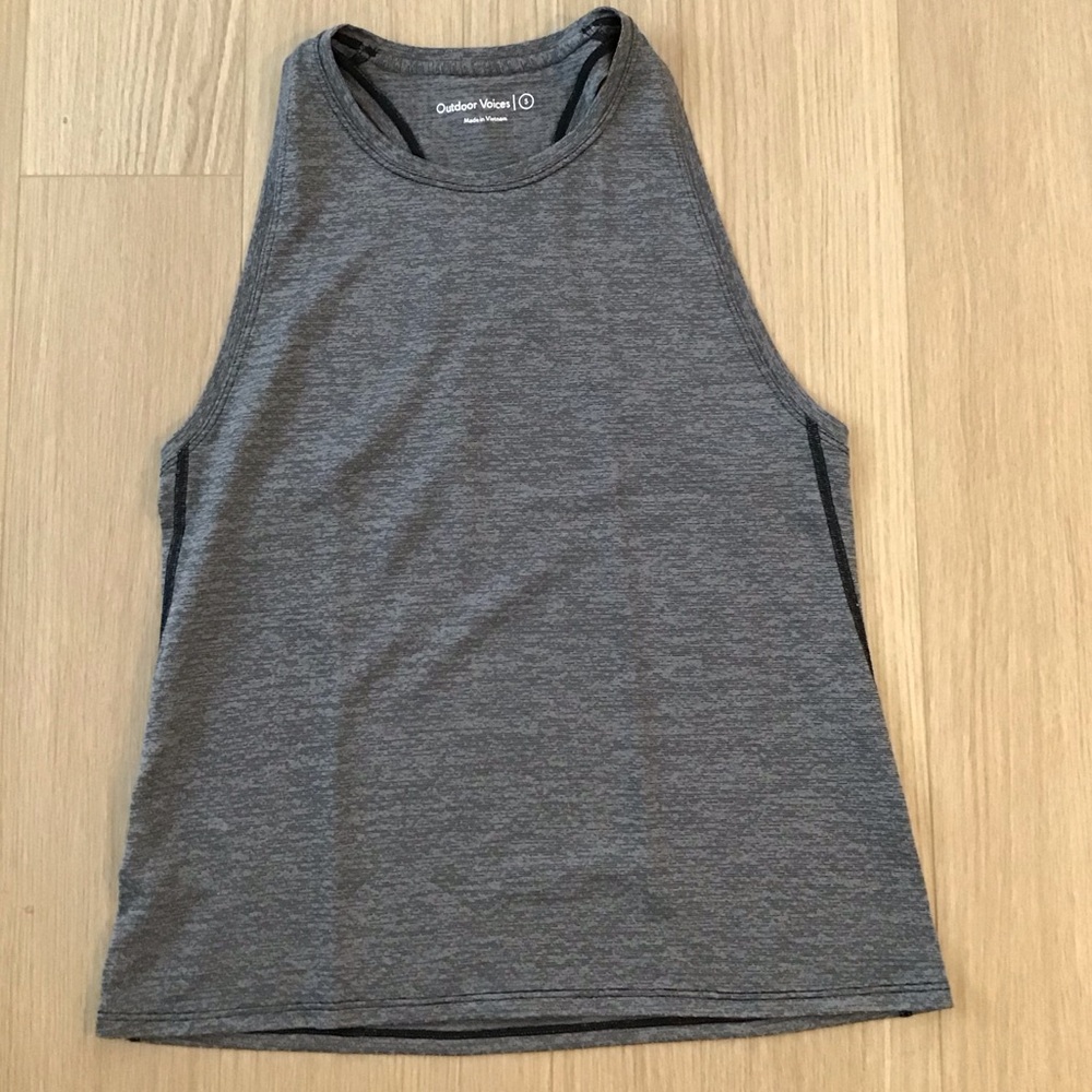 Outdoor Voices Gray Sleeveless Tank Top Size S
